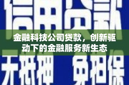 郴州金融科技公司贷款，创新驱动下的金融服务新生态