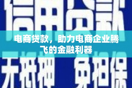 端州电商贷款，助力电商企业腾飞的金融利器