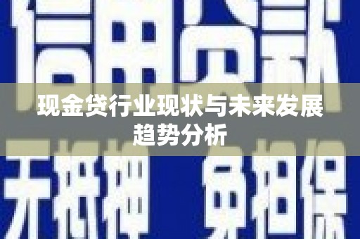 南涧现金贷行业现状与未来发展趋势分析