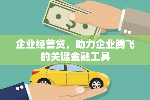 巩留企业经营贷，助力企业腾飞的关键金融工具