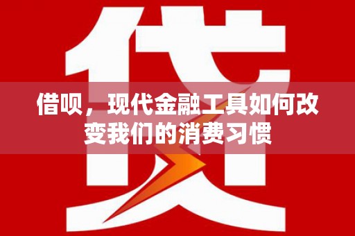 芦洲借呗，现代金融工具如何改变我们的消费习惯