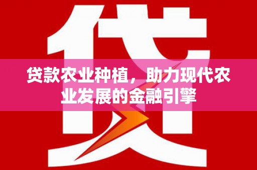 彝良贷款农业种植，助力现代农业发展的金融引擎
