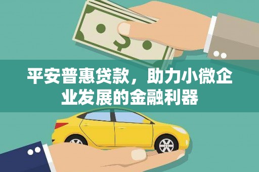 中埔平安普惠贷款，助力小微企业发展的金融利器