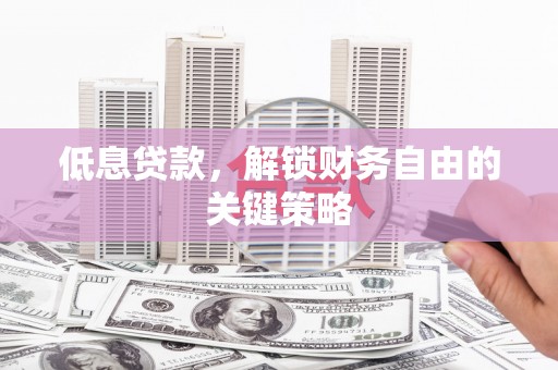 褒忠低息贷款，解锁财务自由的关键策略