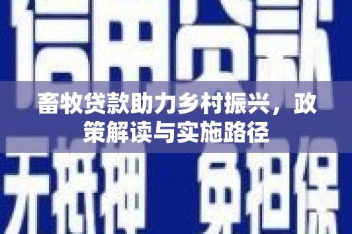 和美畜牧贷款助力乡村振兴，政策解读与实施路径