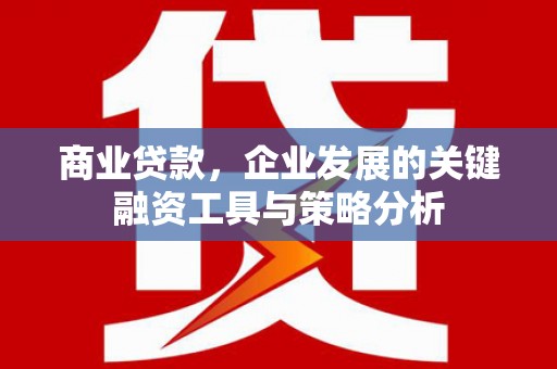 鸡泽商业贷款，企业发展的关键融资工具与策略分析