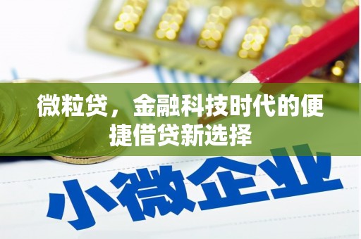 喜德微粒贷，金融科技时代的便捷借贷新选择